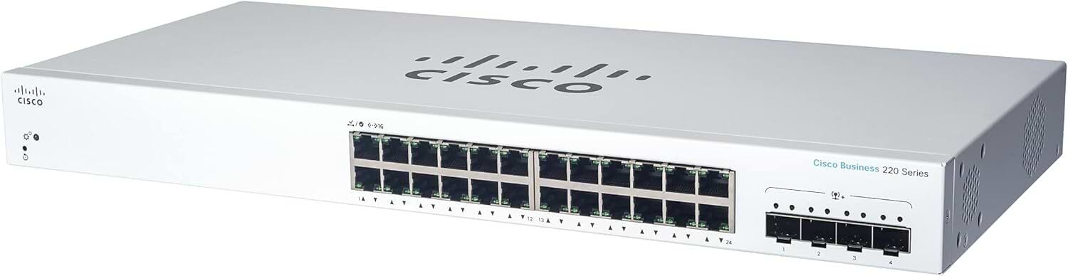 Коммутатор локальної мережі (Switch) Cisco CBS220-24T-4X-EU