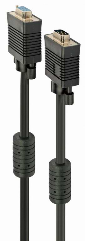 Фото - Уцінка - Кабель Cablexpert VGA -VGA (M/F), HD15 з 2-ма фер. кільцями1.8m Black (CC-PPVGAX-6B)