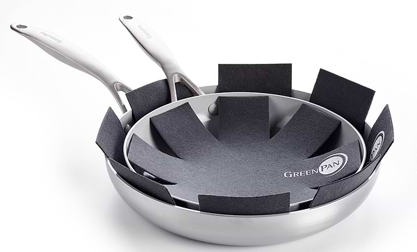 Фото - Набір захисних вкладишів для зберігання посуду Green Pan 3 шт. чорний (CC002582-001)