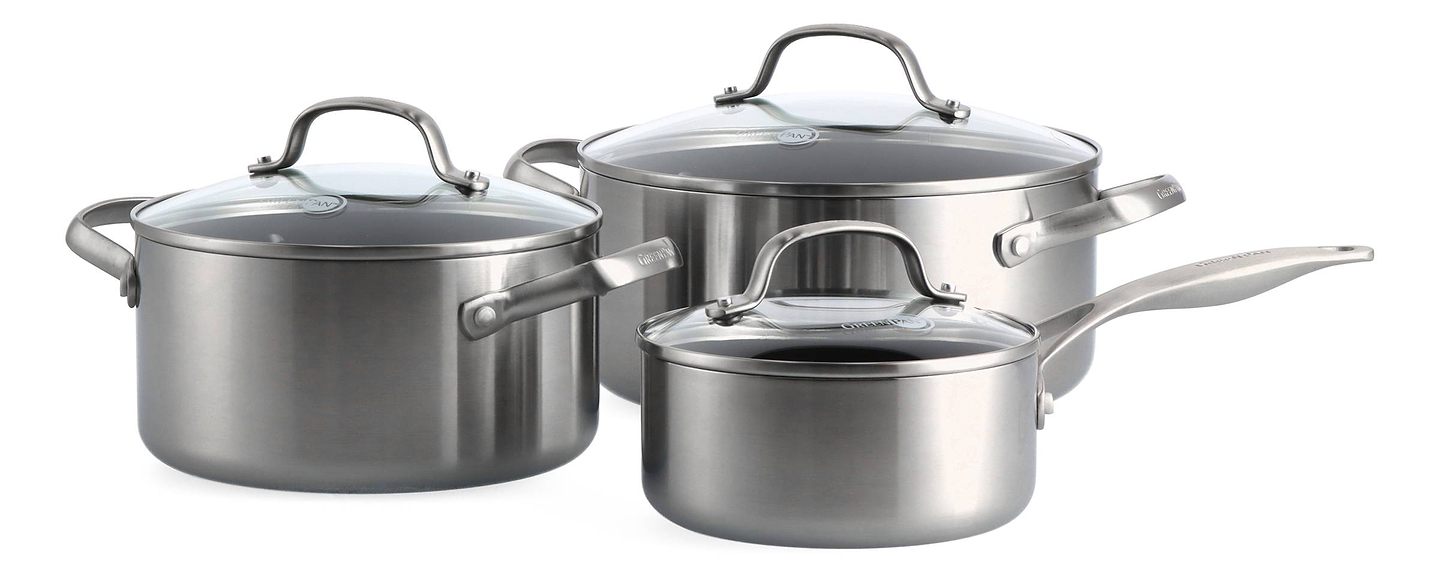 Купити Набір посуду Green Pan Geneva, 6 пр. 1,5/3,1/4,8 л (CC005244-001) - Фото 1 Набір посуду Green Pan Geneva, 6 пр. 1,5/3,1/4,8 л (CC005244-001) - Фото 1