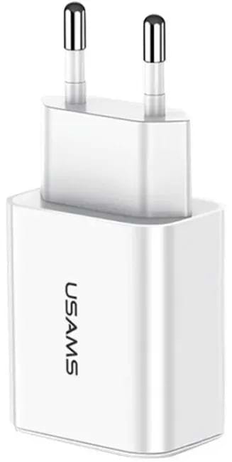 Сетевое зарядное устройство Usams US-CC075 T18 Single USB Travel Charger White (CC075TC01)