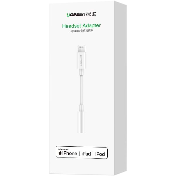Фото - Перехідник аудіо UGREEN Lightning to 3.5 mm US212 (30759)