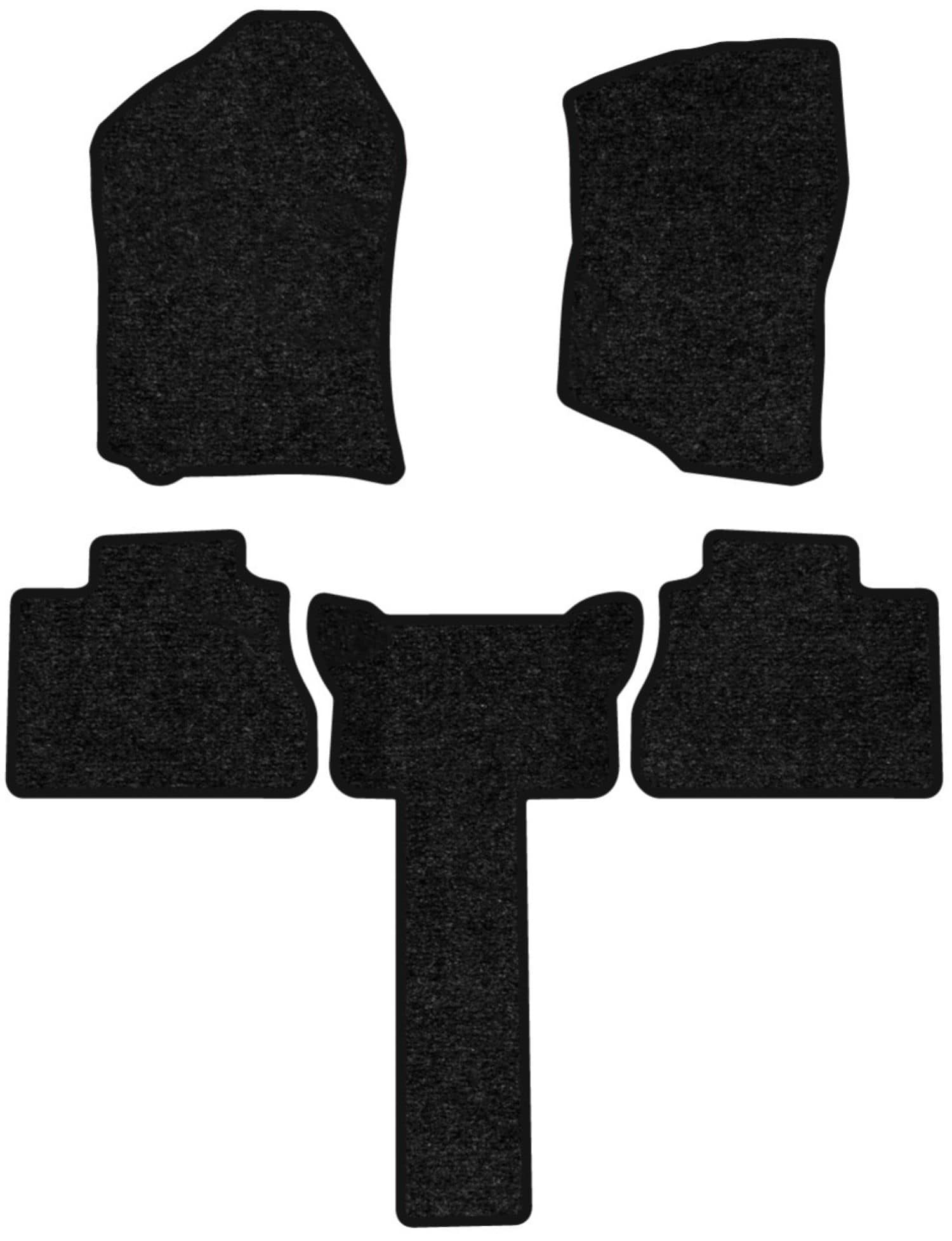 Килимки ворсові в салон авто EVAtech Standard для Cadillac Escalade 3 (GMT900) 6 seats 2007-2013 3 покоління SUV USA чорний кант CC13536CB5VEB