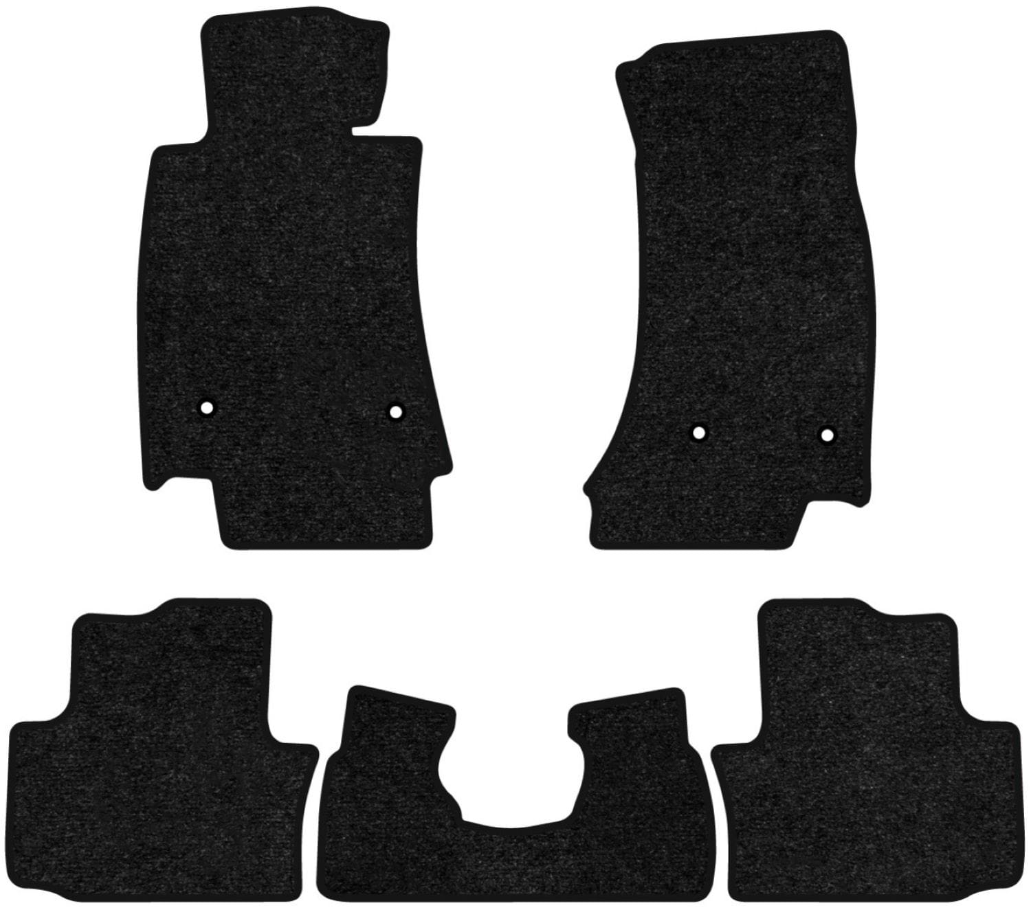 Коврики ворсовые в салон авто EVAtech Standard для Cadillac CTS 2013-2019 3 поколение Sedan EU черный кант CC21000CB5OU4VEB