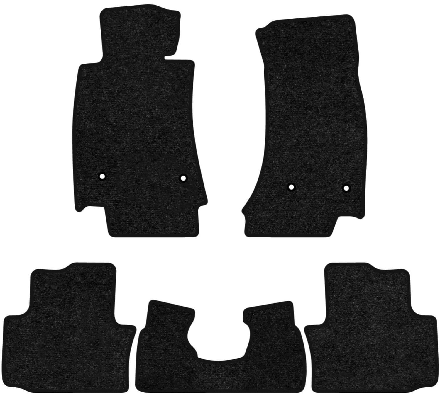 Коврики ворсовые в салон авто EVAtech Standard для Cadillac CTS 2013-2019 3 поколение Sedan USA черный кант CC23447CB5OU4VEB