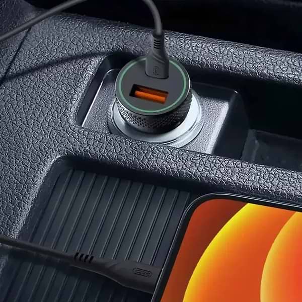 Фото - Автомобильное зарядное устройство XO 1 USB QC 3.0 + Type-C PD 18W Black (CC33-BK)