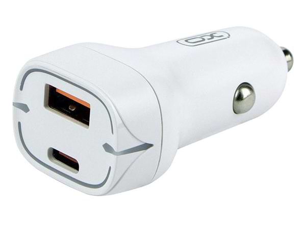 Фото - Автомобильное зарядное устройство XO 1 USB QC 3.0 + Type-C PD 20W White (CC37-WH)