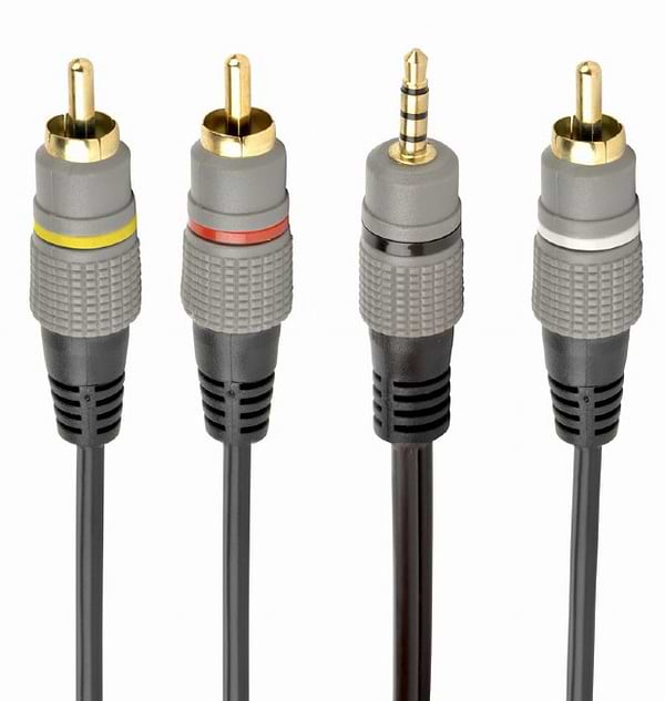 Фото - Кабель 3.5 мм - RCA Cablexpert 3.5 Jack (4pin)-3RCA 1.5m (CCAP-4P3R-1.5M)
