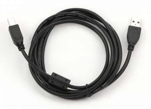 Кабель USB type A - USB type B Cablexpert USB2.0 феррит A-папа/B-папа, 1.5 м (CCFB-USB2-AMBM-1.5M) - Фото 1