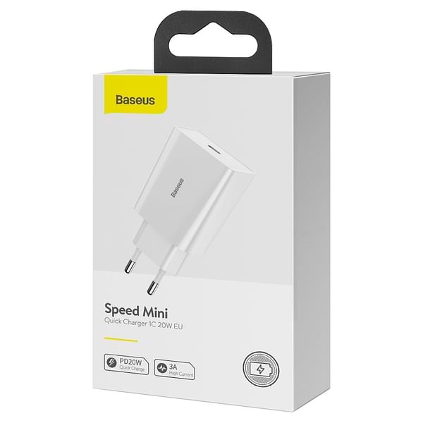 Фото - Сетевое зарядное устройство Baseus 20W QC 1С (CCFS-SN02) White