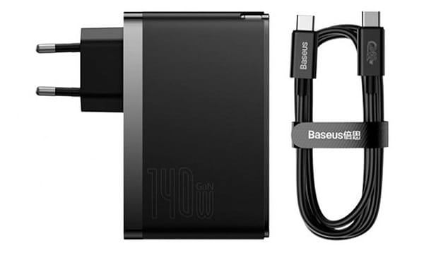 Фото - Сетевое зарядное устройство Baseus GaN5 Pro Fast Charger 2C+U 140W EU Black (CCGP100201)