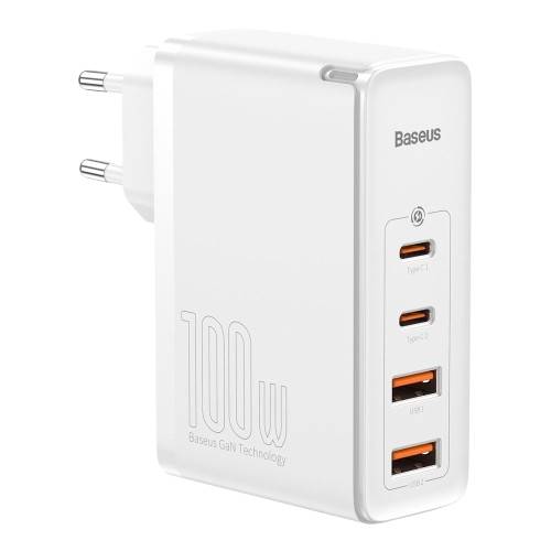 Мережевий зарядний пристрій Baseus GaN2 Pro Quick Charger 2C+2U 100W EU White (CCGAN2P-L02)