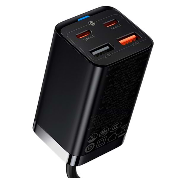 Сетевое зарядное устройство Baseus Fast Charger 2C+2U 65W Black (CCGP040101)