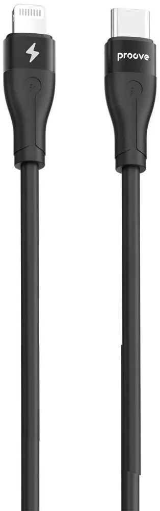 Кабель Proove Soft Silicone Type-C to Lightning 27W (2m) black (CCSO27002121)