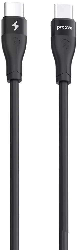 Кабель Proove Soft Silicone Type-C to Type-C 60W (2m) black (CCSO60002221)