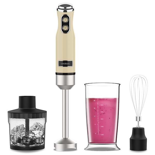 Фото - Блендер заглибний Cecotec Power Retro 1200MAX Cream&Crush Yellow (CCTC-03941)