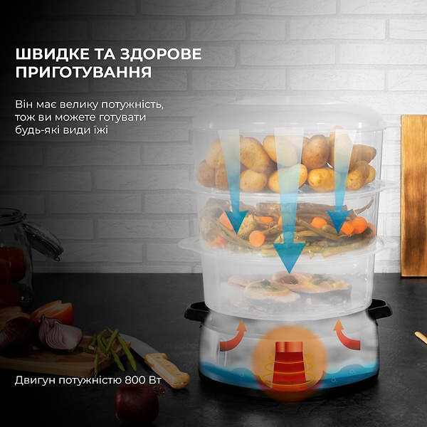 Фото - Пароварка Cecotec Steamer Vapovita 3000 Inox (CCTC-04109)