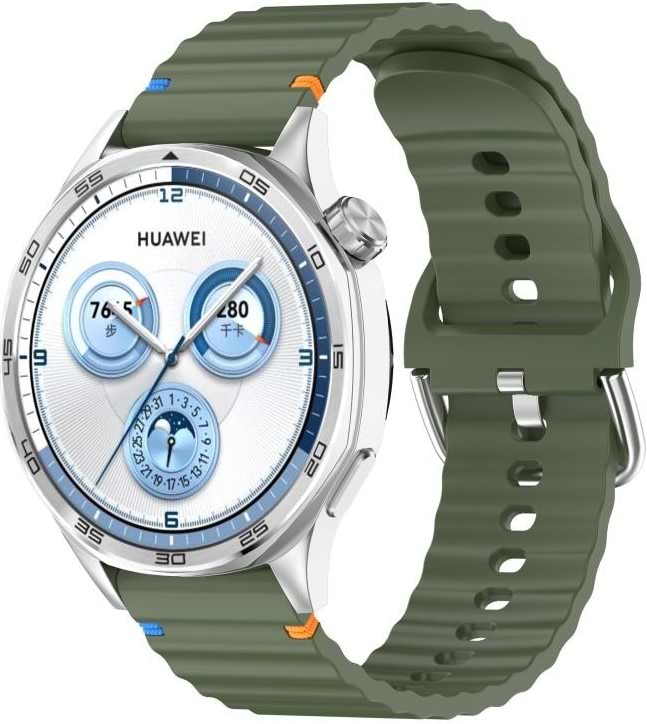 Ремінець для смарт-годинника BeCover Ribbed Tape (22mm) for Huawei Watch GT 5 / GT 4 (46mm) / GT 3 (46mm) / GT 2 (46mm) / GT 2 Pro / Watch GS Pro Khaki (714286)