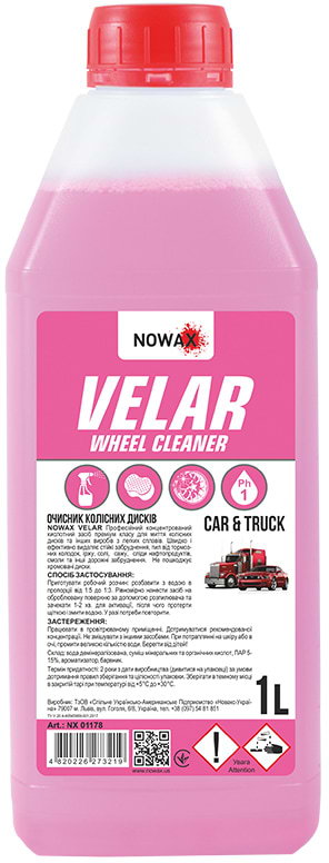 Фото - Очисник для авто NOWAX дисків VELAR WHELL CLEANER 1L (NX01178)