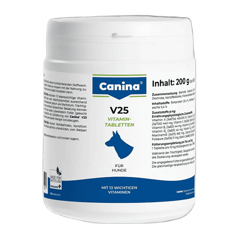 Вітамінна добавка для собак Canina V25 200 г 60 табл полівітаміни (4027565110117)