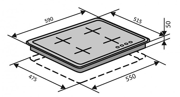 Фото - Варочная панель газовая Ventolux HG640-TA3G CEST (IVORY)