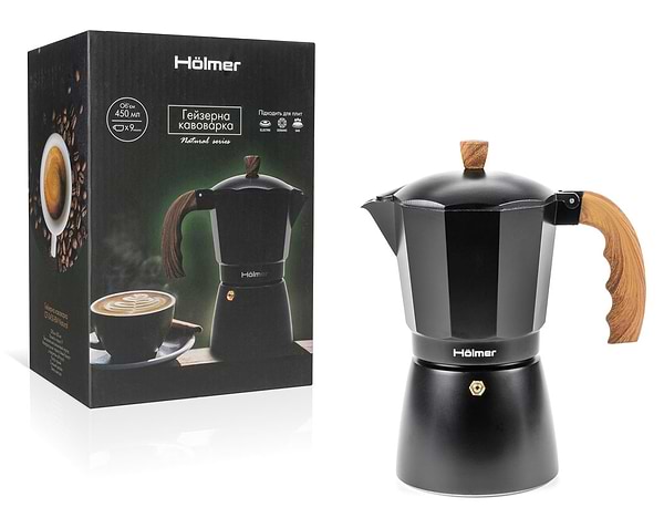Фото - Кавоварка гейзерна Holmer CF-0450-BW Natural