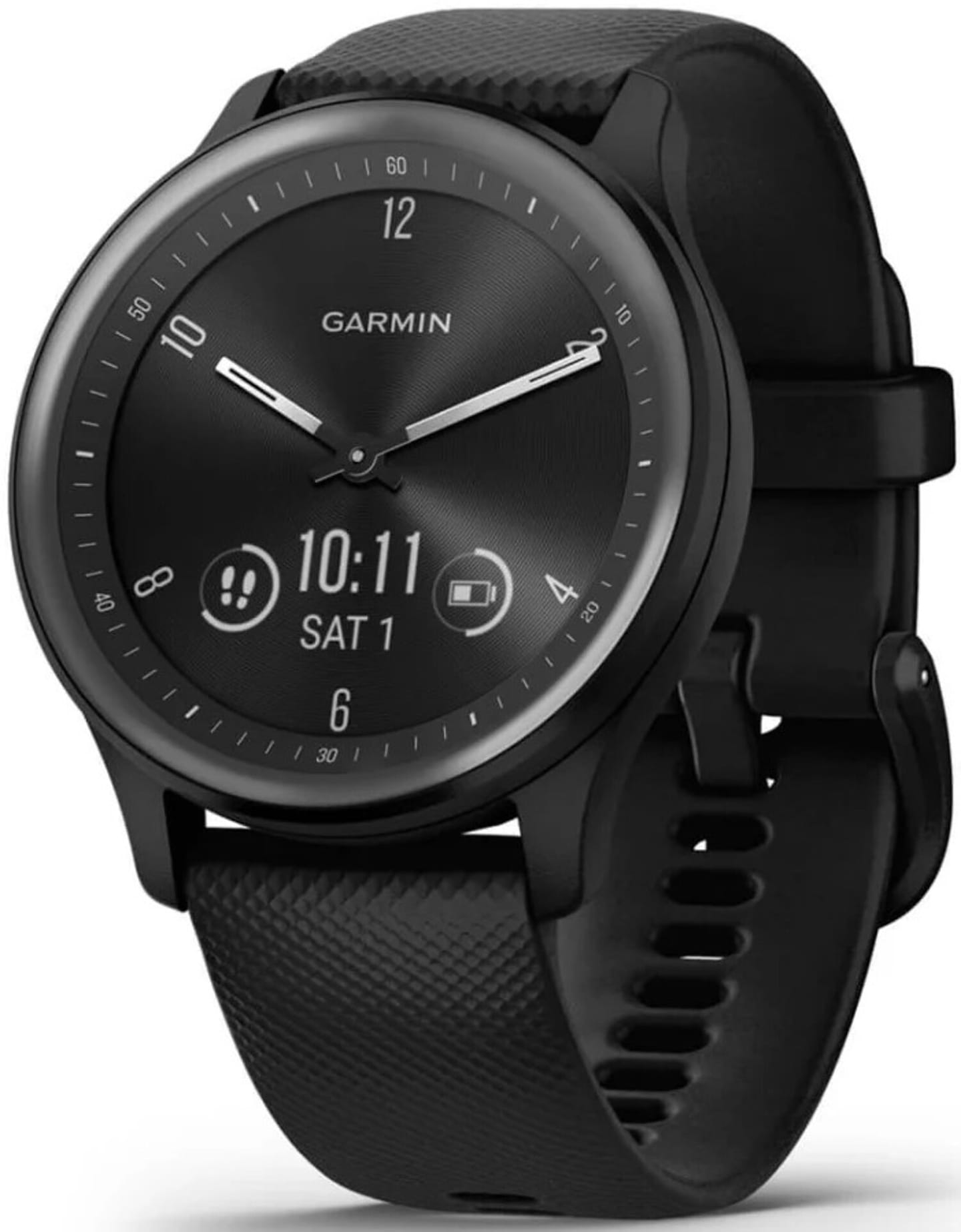 Смарт-годинник Garmin vivomove Sport, Black, Silicone (010-02566-00) - Фото 1