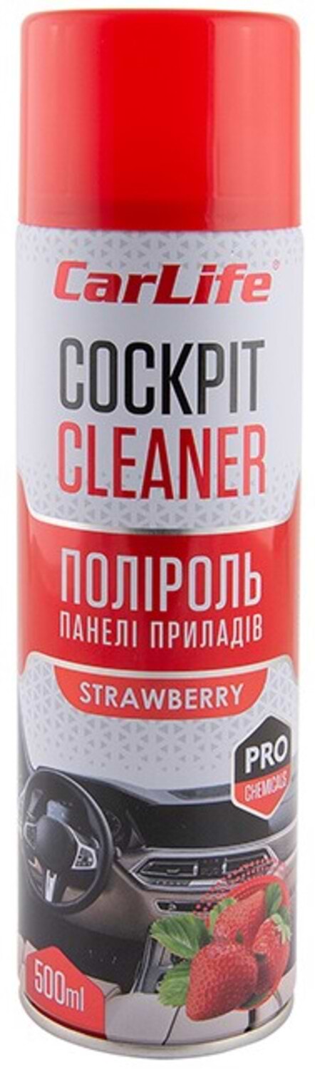 Полироль для авто CarLife Клубника Cockpit Cleaner 500 ml (CF505)