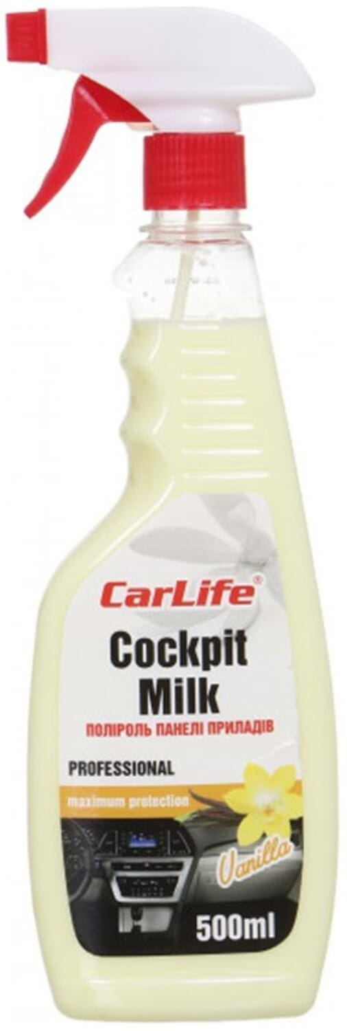 Фото - Поліроль для авто CarLife Ваніль Cockpit Milk 500 ml (CF535)