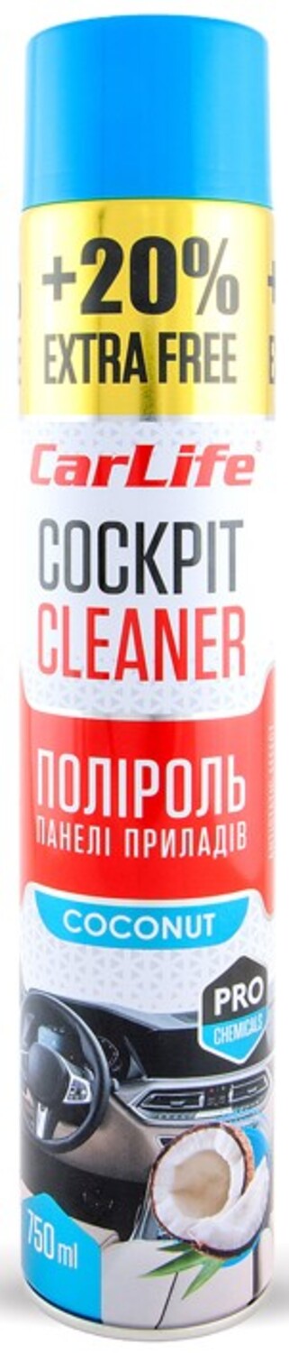 Фото - Поліроль для авто CarLife Кокос Cockpit Cleaner 750 ml (CF758)