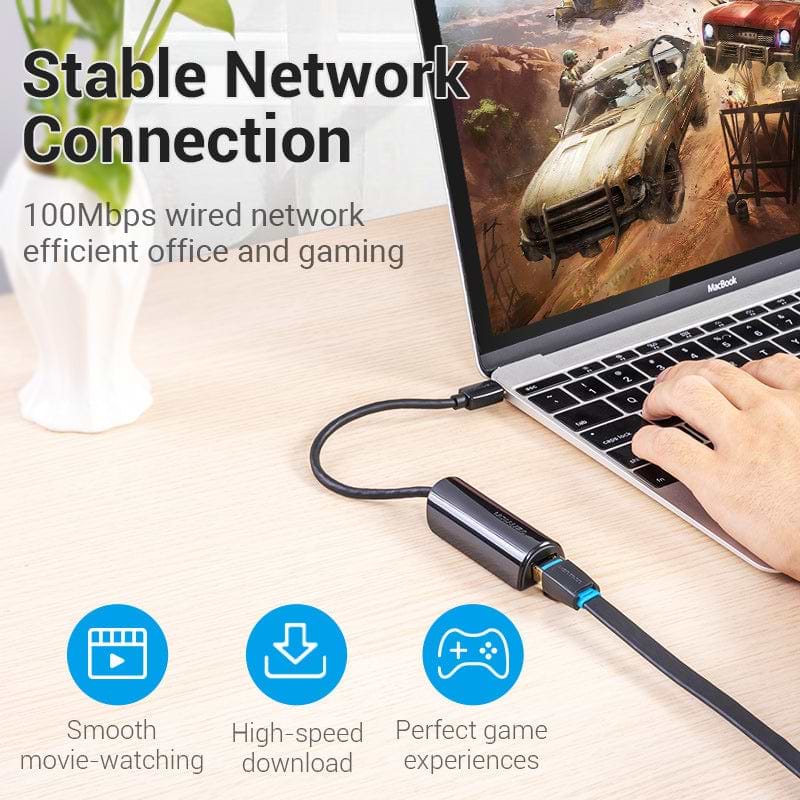 Фото - Переходник USB Type-C - RJ-45 Vention USB 3.1 Type-C - RJ45 (CFABB)