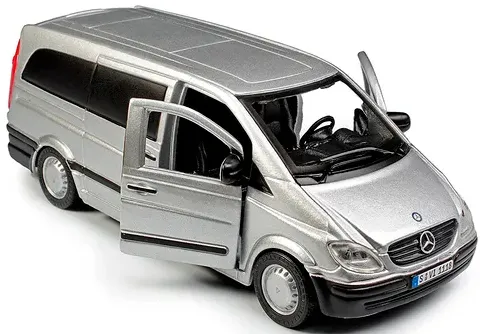 Фото - Коллекционная машинка 1:32 Bburago Mercedes-Benz Vito (серебристый, 1:32) (18-43028)