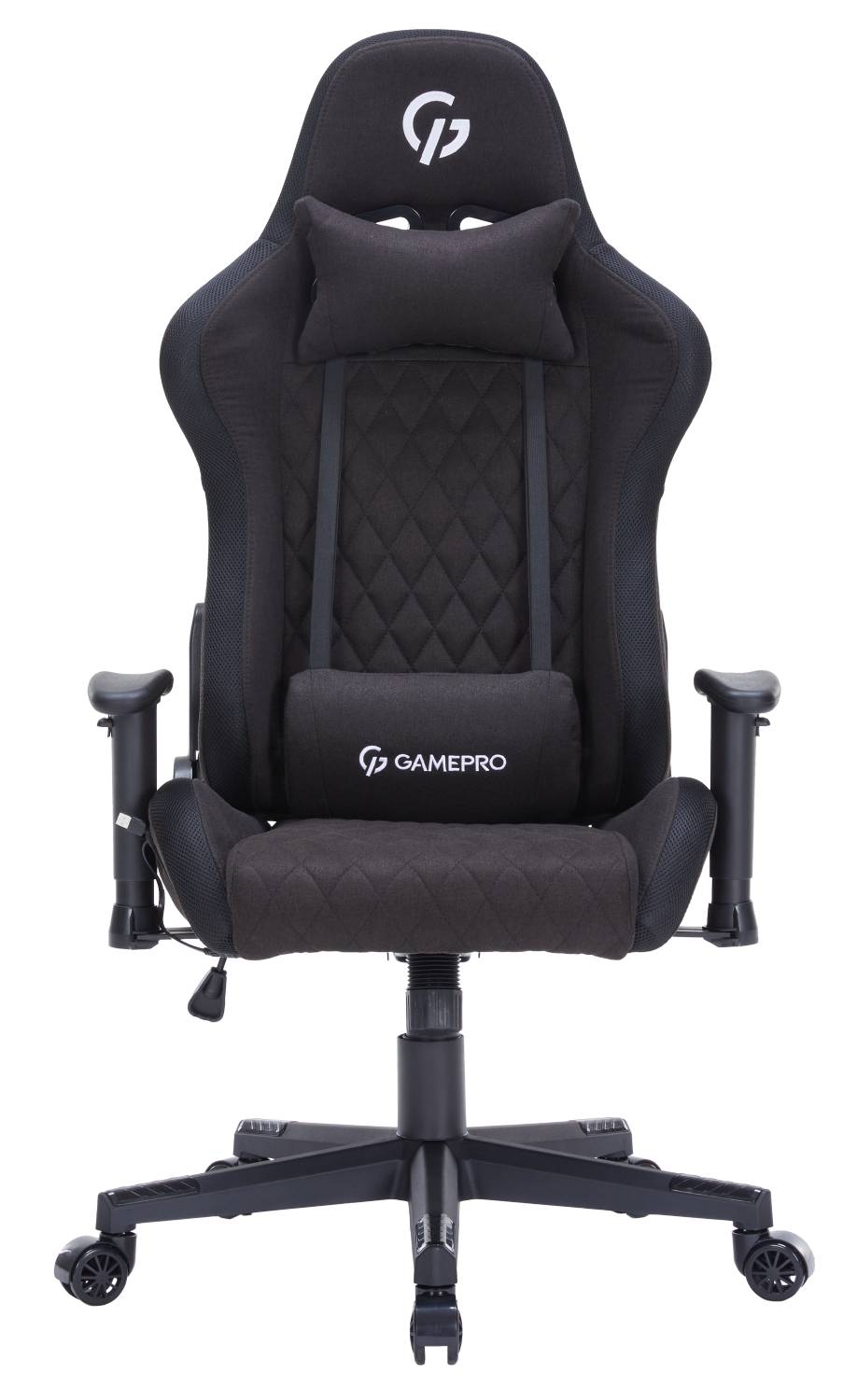 Фото - Крісло для геймерів GamePro RGB Size L Fabric Black (GC700FB)