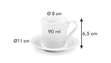 Фото - Набор чашек tescoma 387714 myCOFFEE с блюдцем 6 шт. Pastels