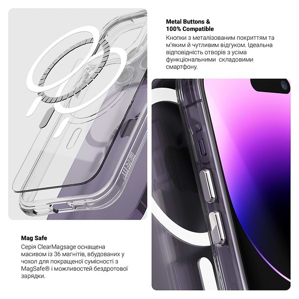 Фото - Чохол для смартфону Armorstandart Clear Magsafe for Apple iPhone 15 Pro Max Tansparent (ARM71052)