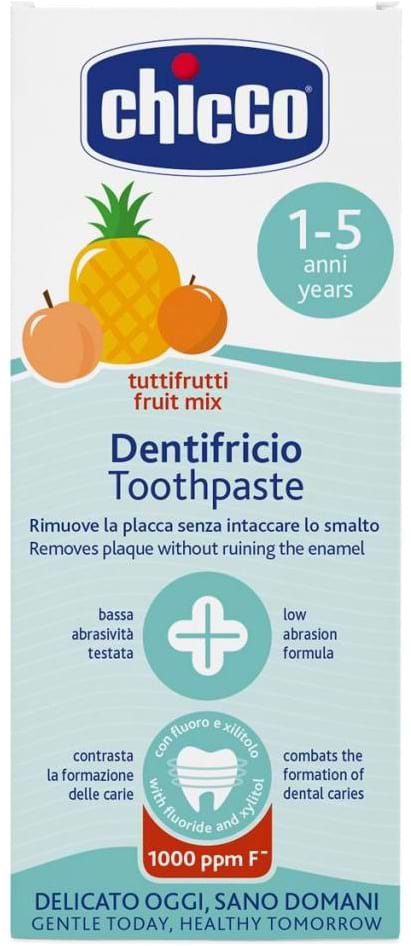 Фото - Зубная паста детская Chicco Тутти-Фрутти с фтором 50 мл (10608.00)