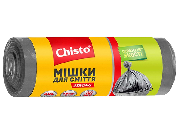 Фото - Пакет для сміття Chisto Strong 60лх30 шт. (4823098408000) Фото - Пакет для сміття Chisto Strong 60лх30 шт. (4823098408000)