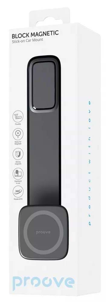 Фото - Автотримач Proove Block Magnetic Stick-on Car Mount black (CHBM00000001)