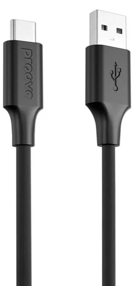 Кабель синхронізації даних Proove Striped Silicone Type-C 1m Black (CCSS60001201)