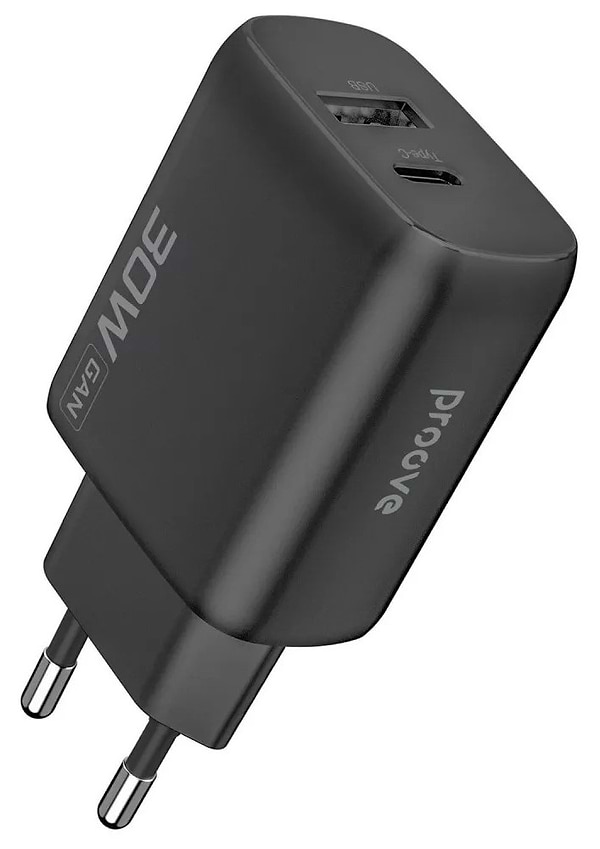 Фото - Сетевое зарядное устройство Proove Silicone Power 2 30W Type-C + USB Black (WCSP23110001)