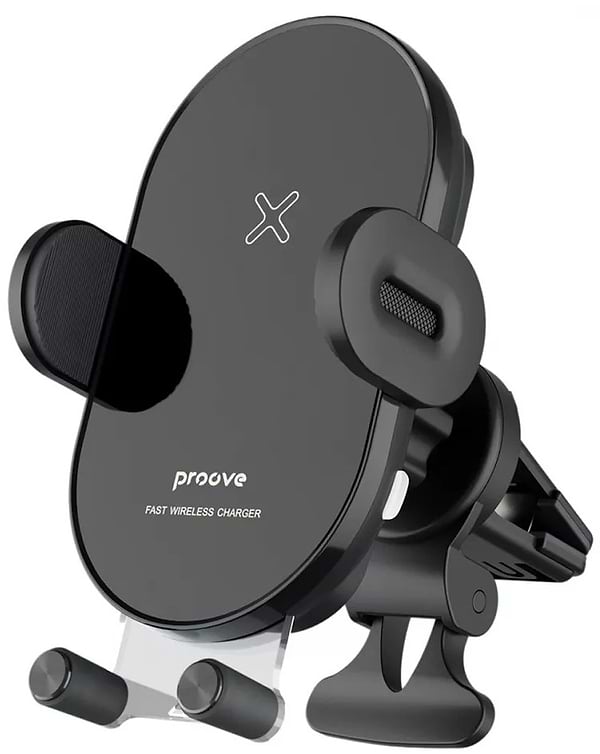 Фото - Автотримач з бездротовою зарядкою Proove Rounded Energy 15W Black (479230001)