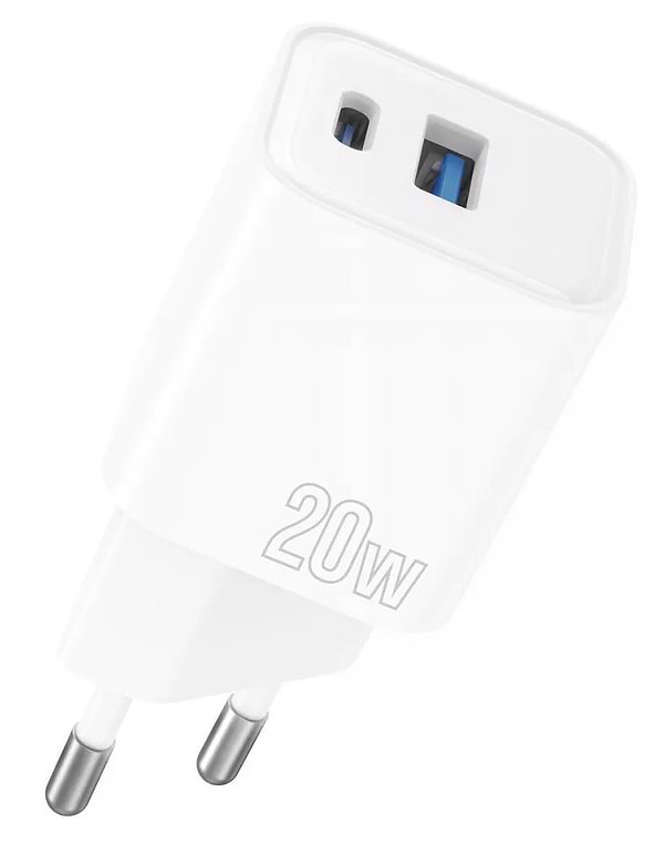 Фото - Мережевий зарядний пристрій Proove Silicone Power Plus 20W (Type-C + USB) White