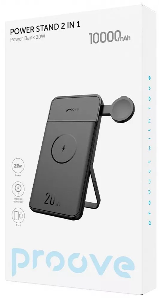 Фото - Батарея мобільна Proove Power Stand 2 in 1 20W 10000mAh black (2001001957605)