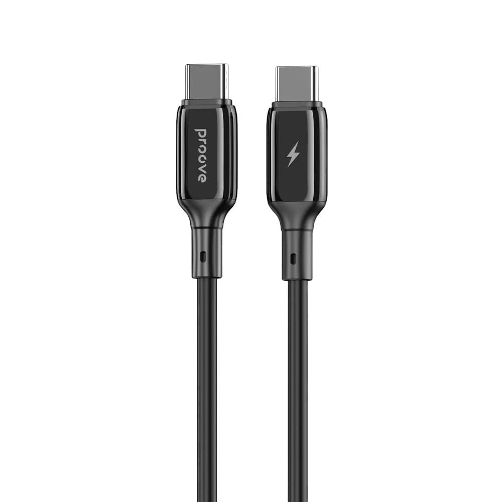 Кабель синхронизации данных Proove Flex Metal Type-C to Type-C 60w 1m Black - Фото 1