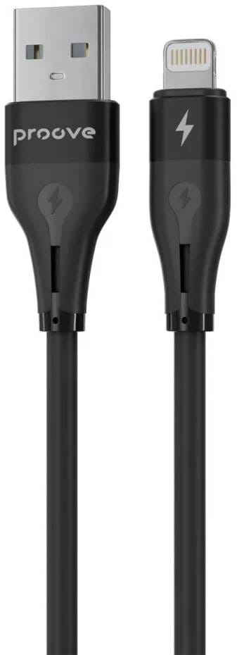 Фото - Кабель синхронизации данных Proove Soft Silicone Lightning 2.4A 1m Black (492020001)