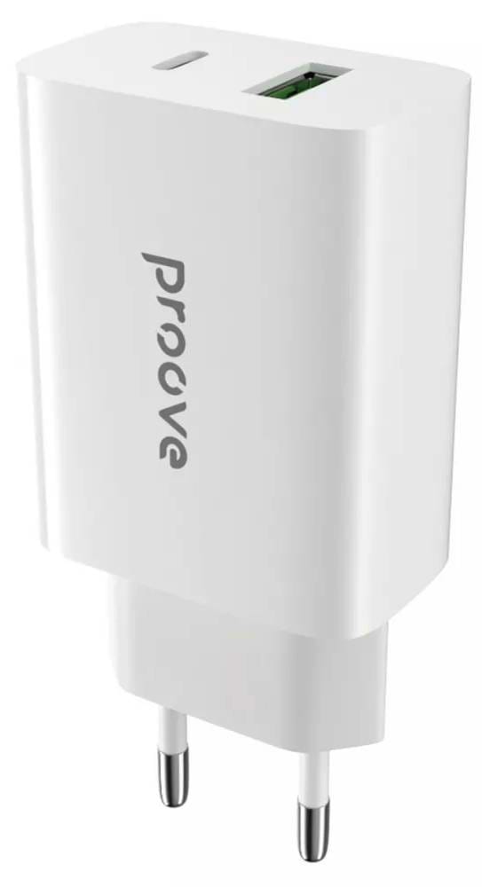 Сетевое зарядное устройство Proove Rapid 20W Type-C + USB White (349150003) - Фото 1