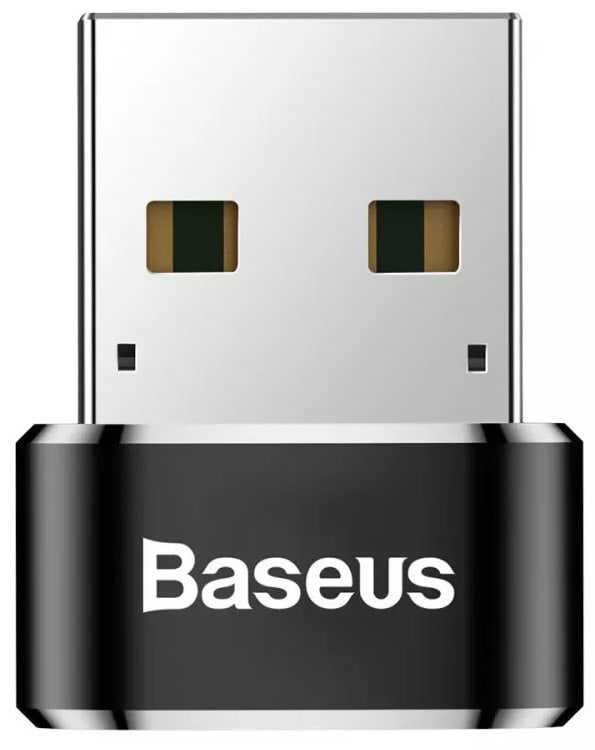 Перехідник Baseus Mini Type-C female to USB Black (CAAOTG-01) - Фото 1