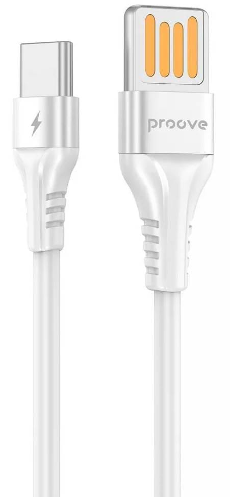 Кабель синхронизації даних Proove Double Way Silicone Type-C 2.4A 1m White (CCDS20001202)