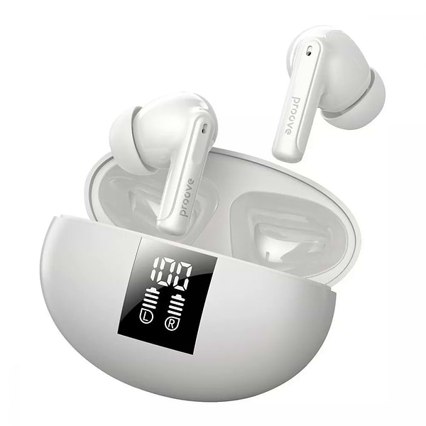 Фото - Навушники вкладиші бездротові TWS Proove Thunder Buds SE TWS with ANC (APP) White (TWTBSE01AP02)