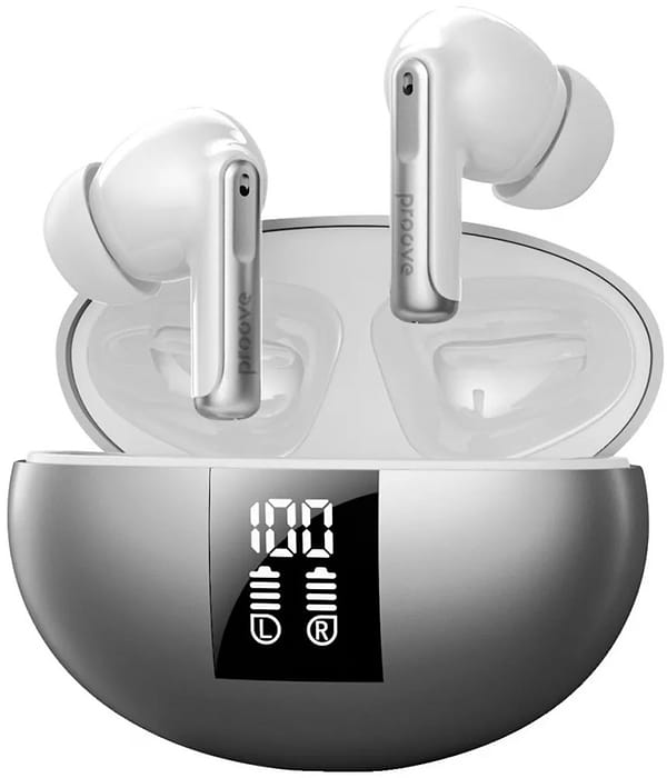 Фото - Наушники вкладыши беспроводные TWS Proove Thunder Buds SE TWS with ANC (APP) Silver (TWTBSE01AP06)